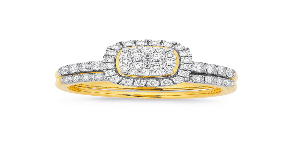 18ct Gold Diamond Bridal Ring Set | Prouds