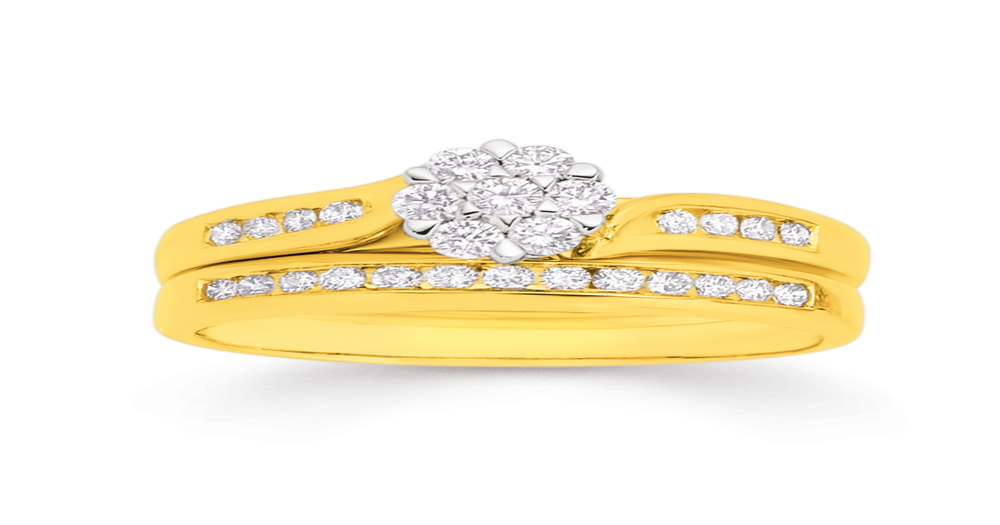 18ct Gold Diamond Bridal Set | Prouds