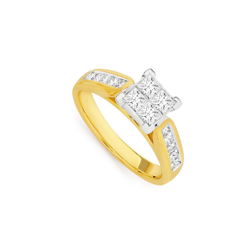 18k gold deals diamond ring price