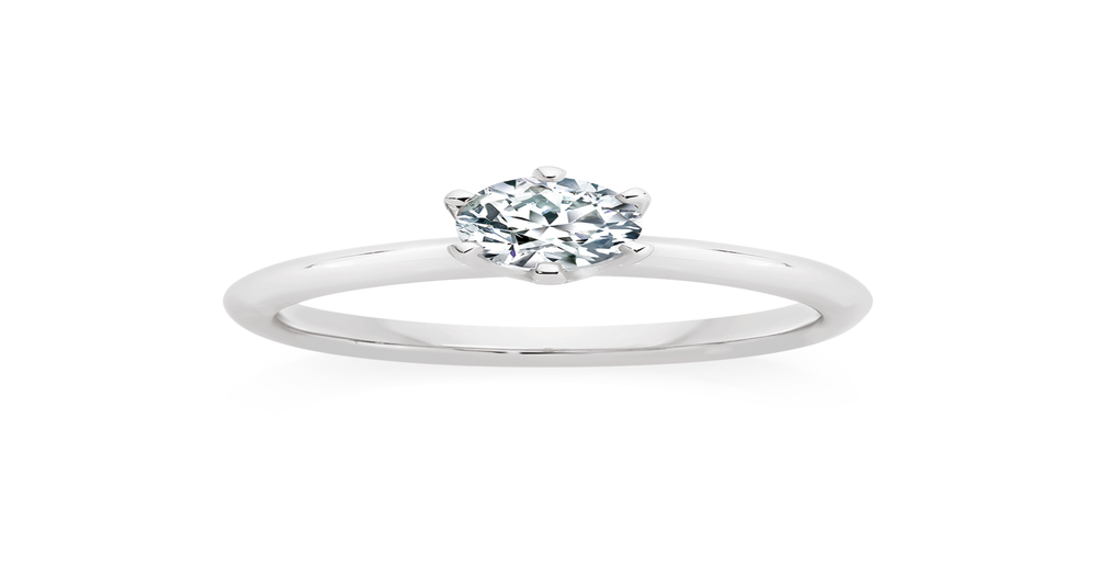 18ct White Gold Diamond Solitaire Ring | Prouds