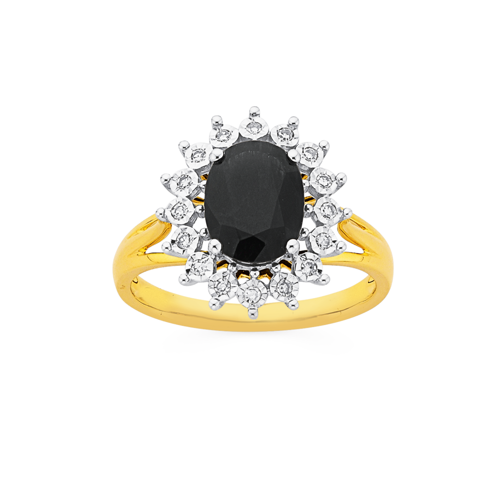Black Moissanite Ring - Shraddha Shree Gems