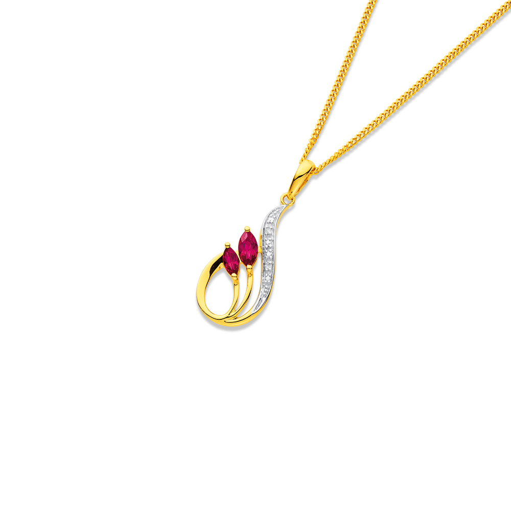 Prouds ruby store necklace