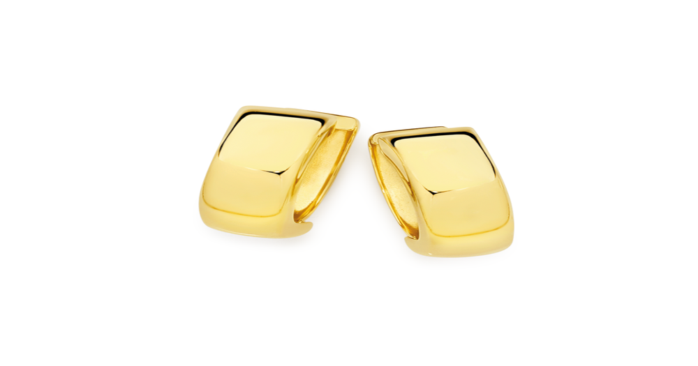 9ct Gold 10mm Huggie Earrings | Prouds