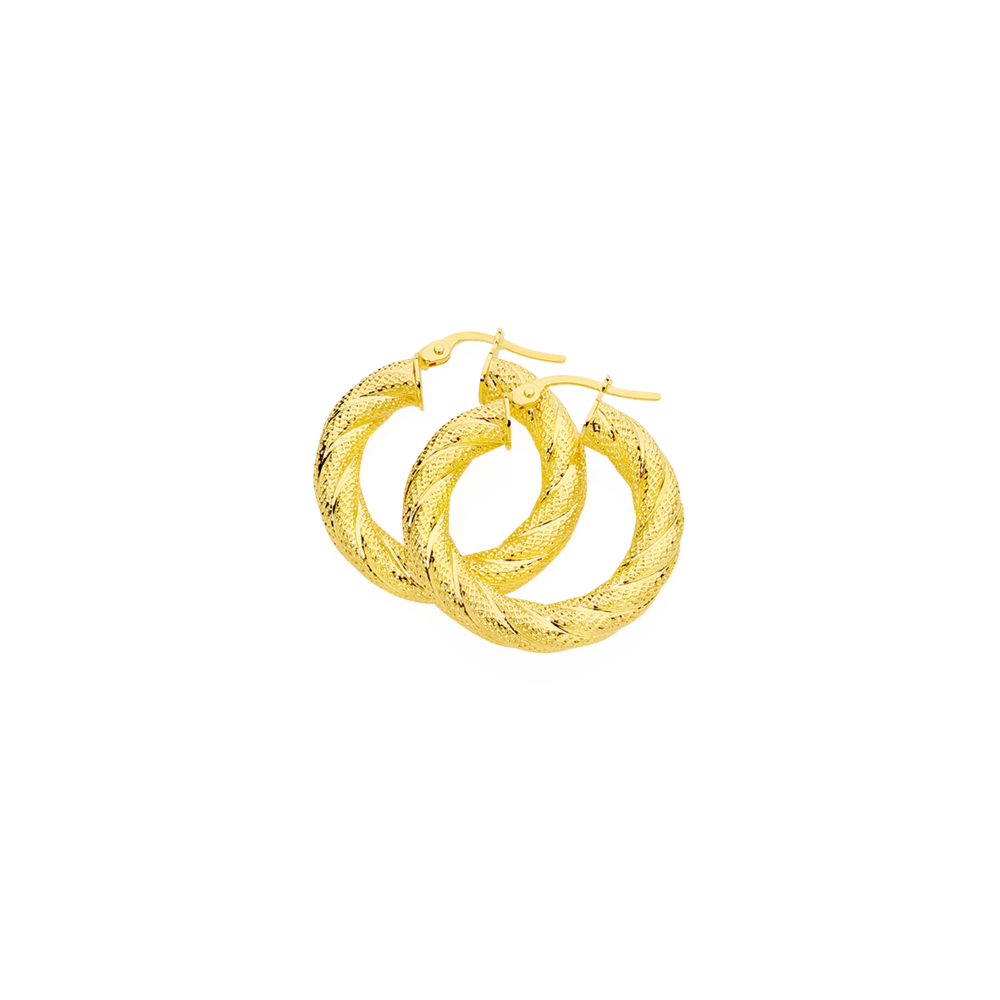 9ct gold deals 15mm hoop earrings