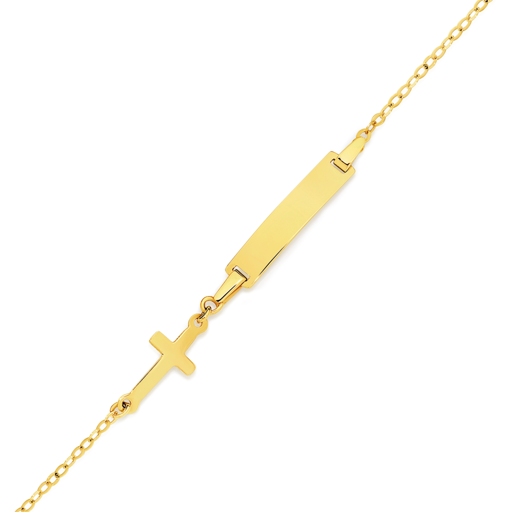 Mens gold shop cross bracelet