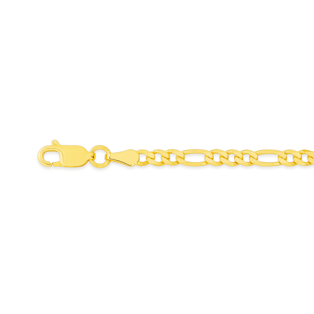 Buy 14K Solid Gold Figaro Bracelet Chain and Link Bracelet Online in India   Etsy