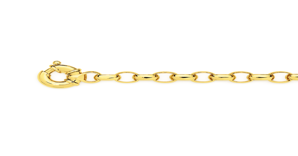 9ct Gold 19cm Solid Belcher Bolt Ring Bracelet | Prouds