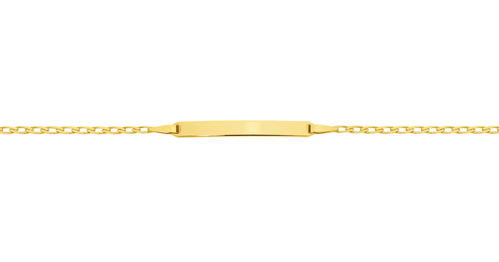 9ct Gold 19cm Solid Curb Identity Bracelet | Prouds