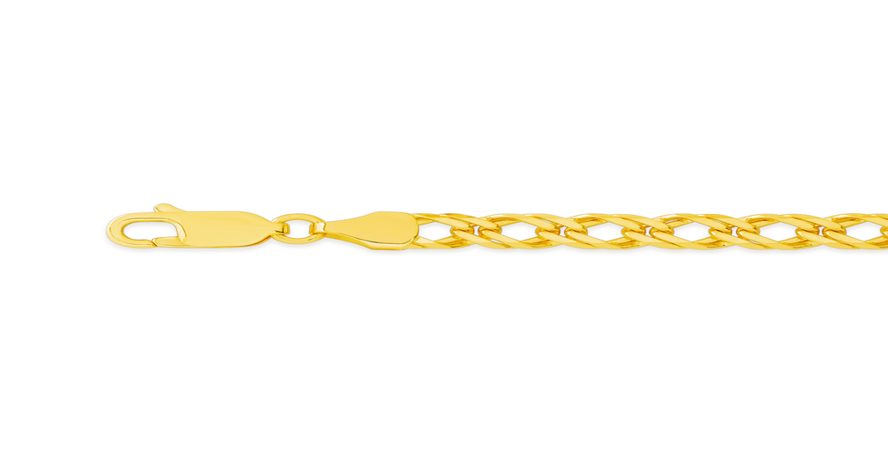9ct Gold 19cm Solid Double Curb Bracelet | Prouds