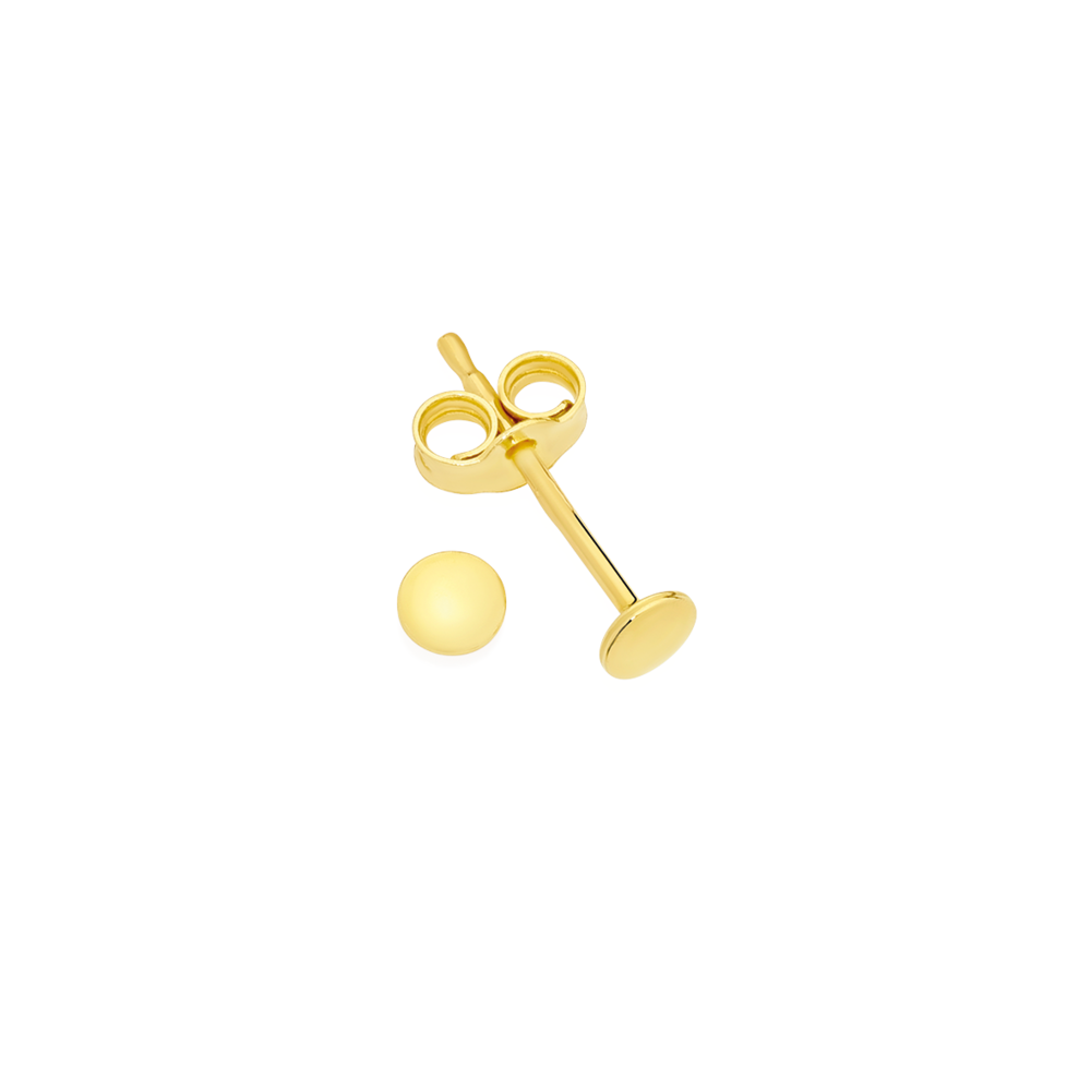 9ct gold deals button stud earrings