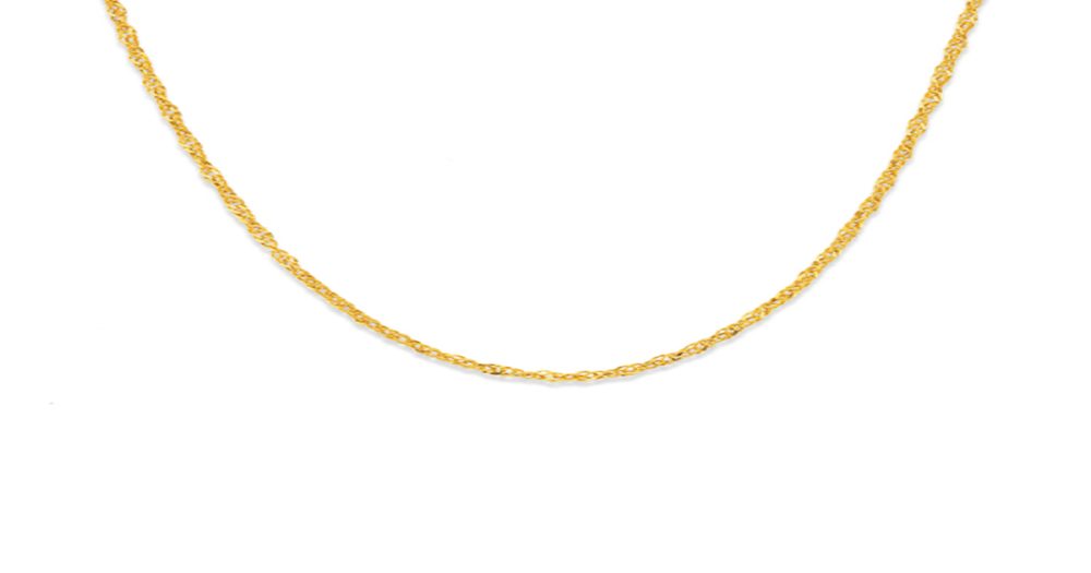 9ct Gold 45cm Hollow Singapore Chain | Prouds