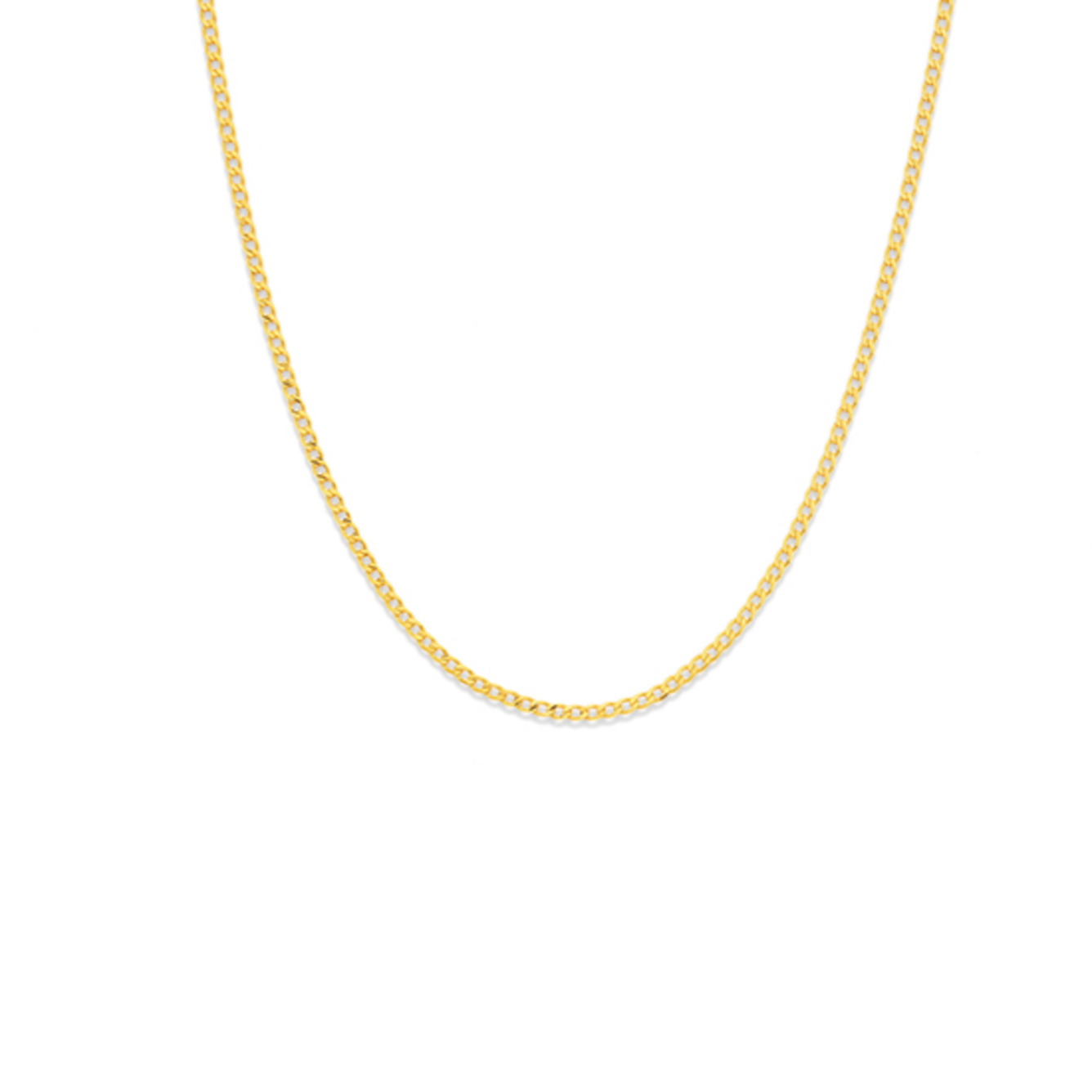 9ct Gold 55cm Solid Curb Chain | Necklaces | Prouds The Jewellers