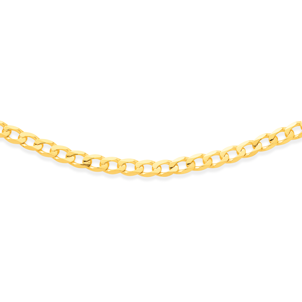 9ct Gold 55cm Solid Curb Chain Prouds