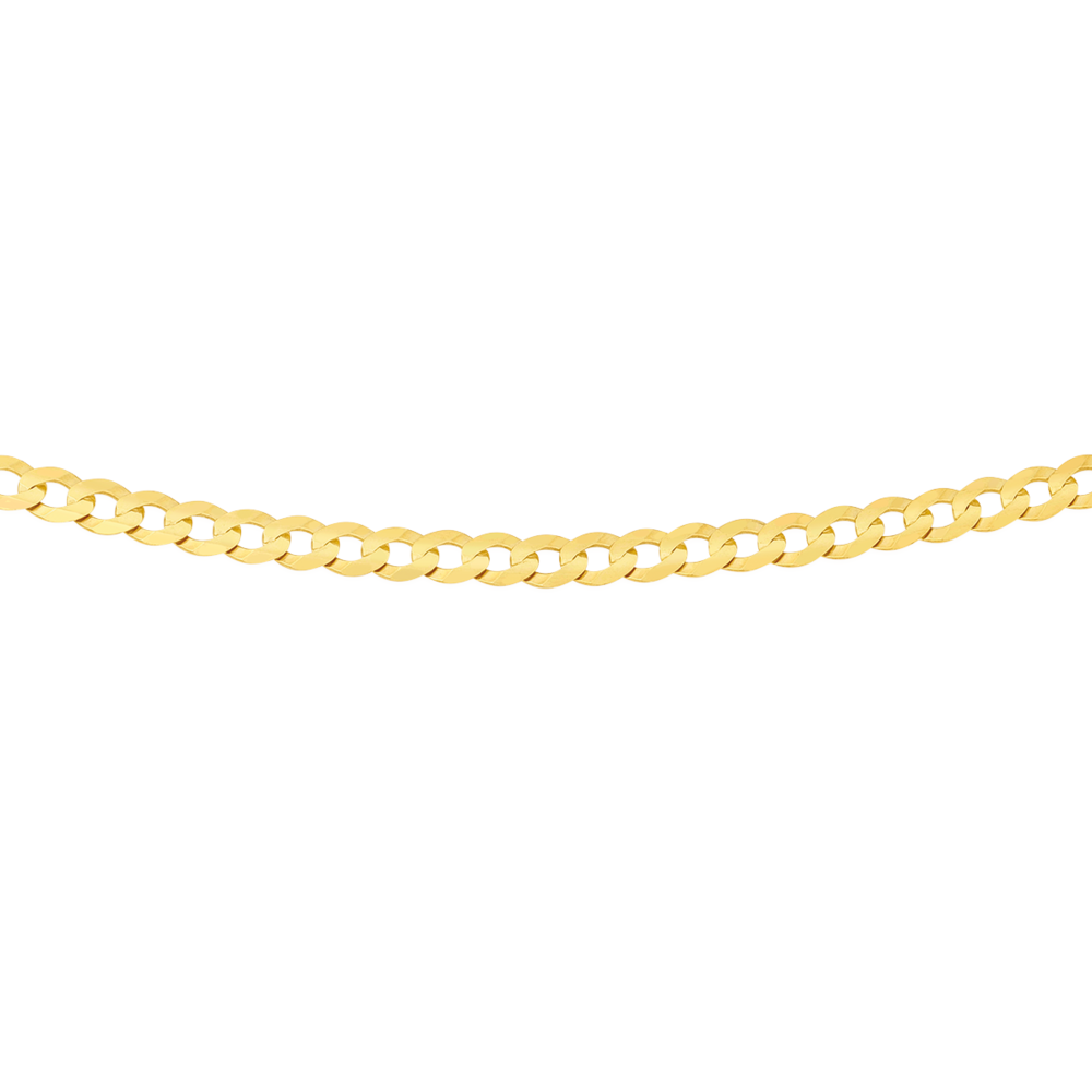 9ct gold 55cm solid curb chain