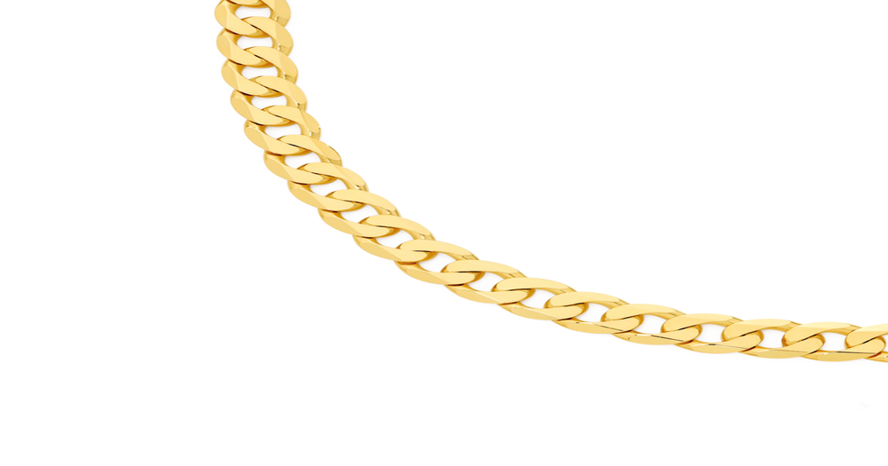 9ct Gold 55cm Solid Curb Chain | Prouds