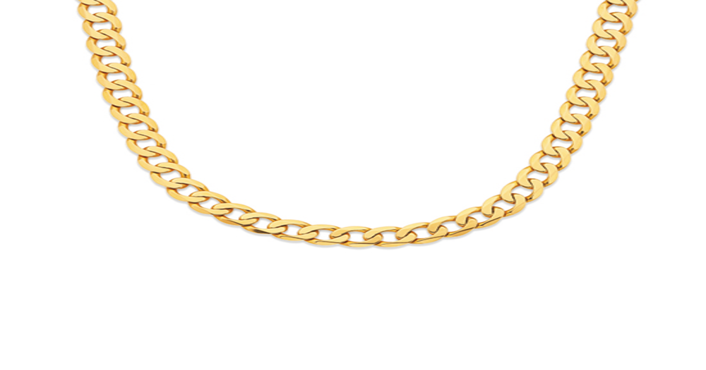 9ct Gold 55cm Solid Curb Chain | Prouds