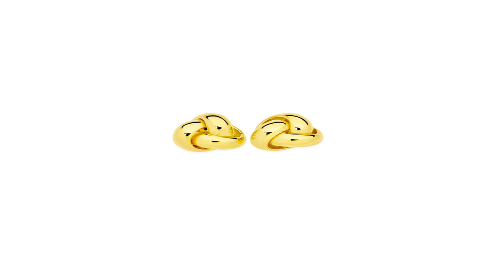 9ct Gold 5mm Love Knot Stud Earrings | Prouds