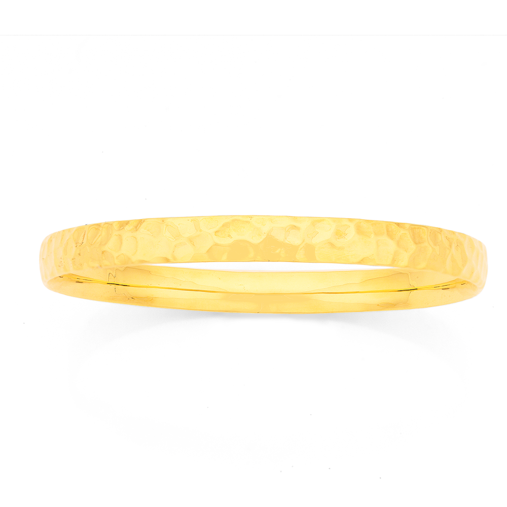 9ct Gold 4x68mm Solid Bangle | Prouds