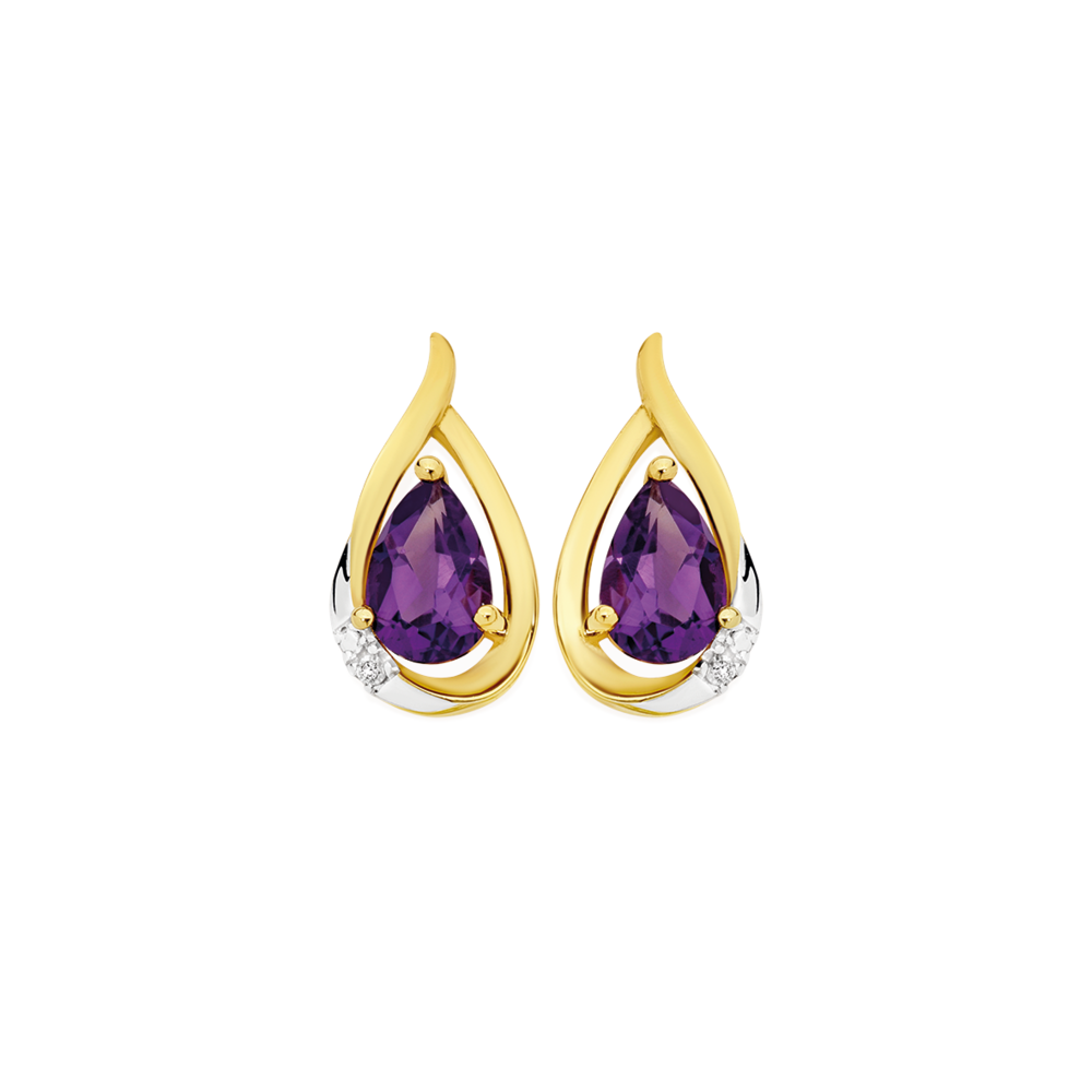 Amethyst 2025 earrings prouds