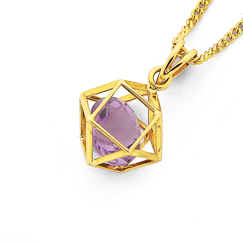 prouds amethyst pendant