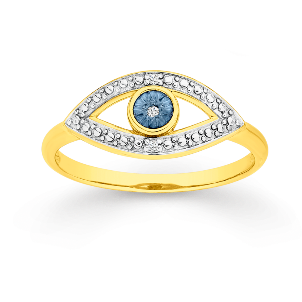 Sapphire Evil Eye Diamond Ring | Nina Segal Jewelry