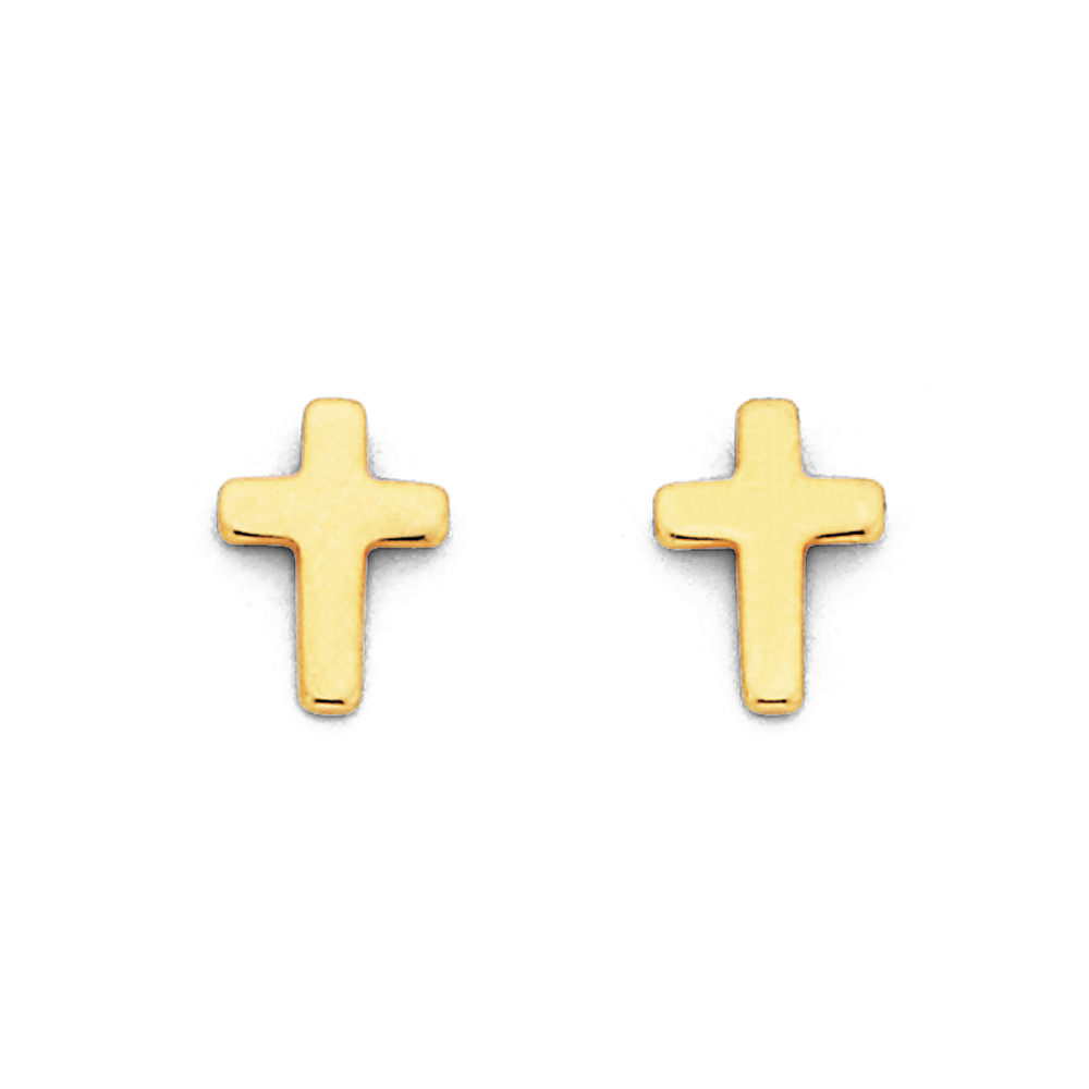 Top 81+ gold cross stud earrings latest - 3tdesign.edu.vn
