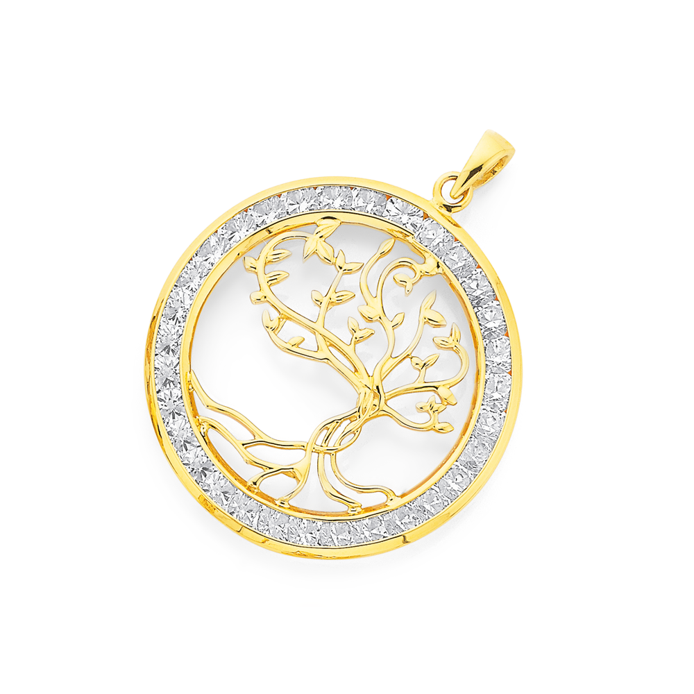 14k white gold tree on sale of life necklace