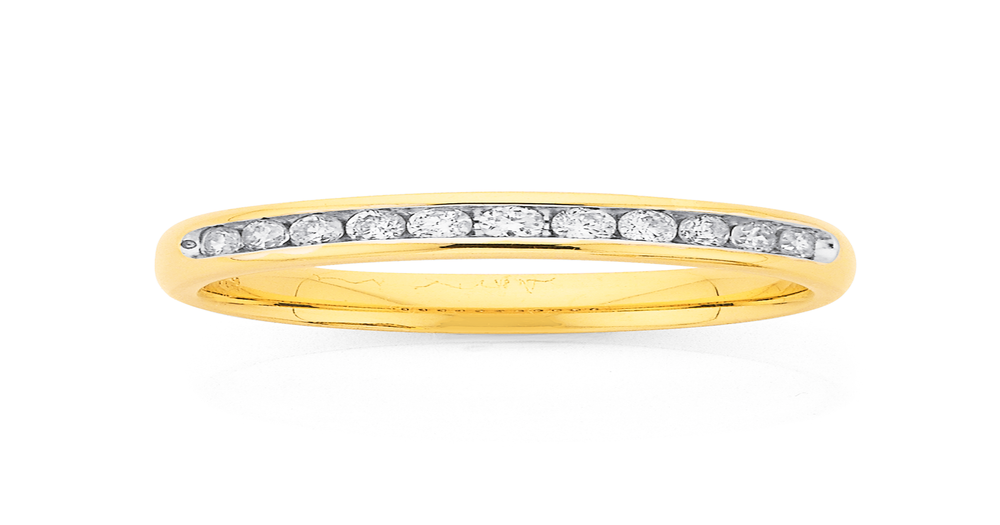 9ct Gold Diamond Band | Prouds