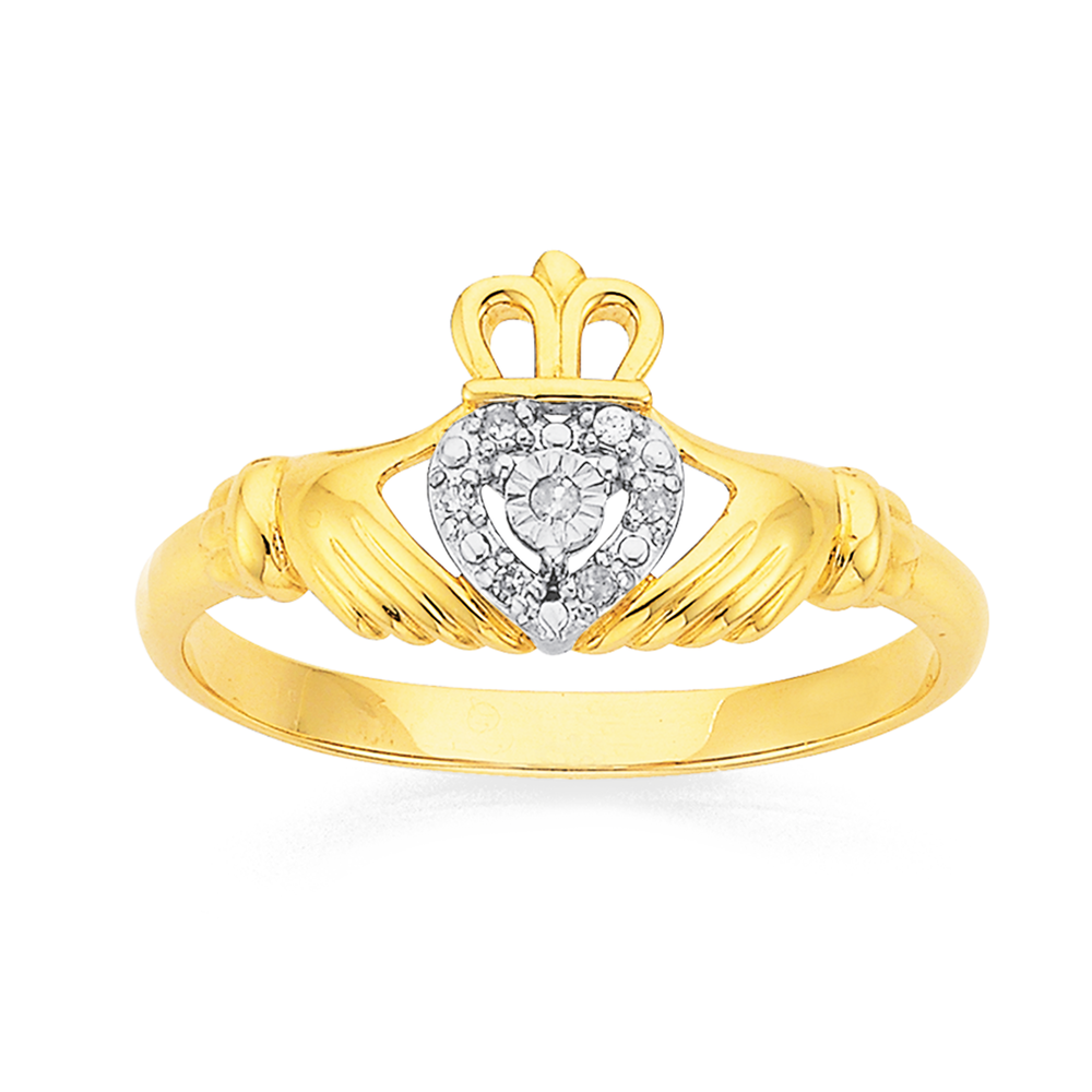 Claddagh engagement store ring set