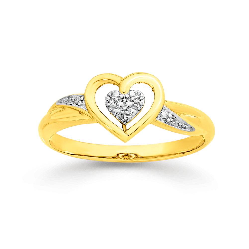 9ct gold outlet heart ring