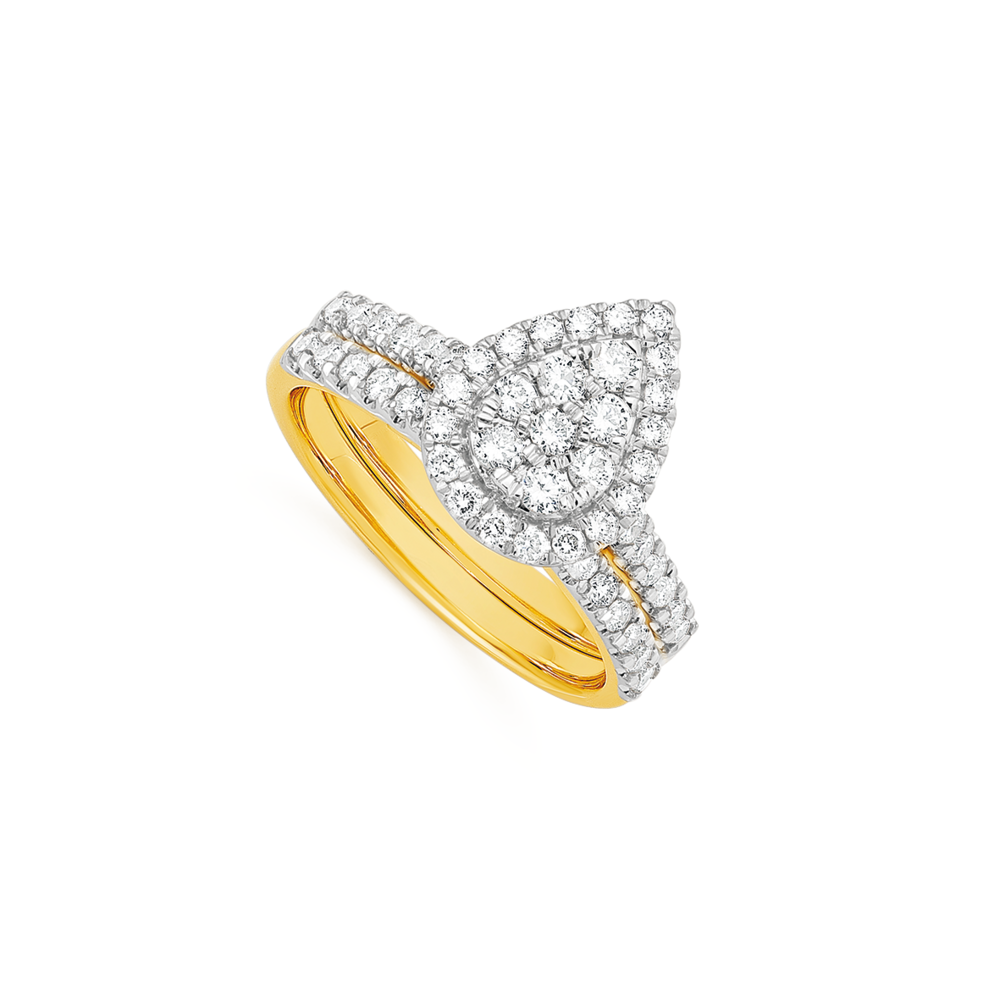 Pear shaped ring deals set