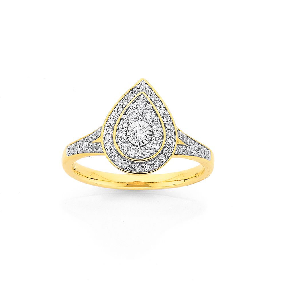 pear shaped diamond ring prouds