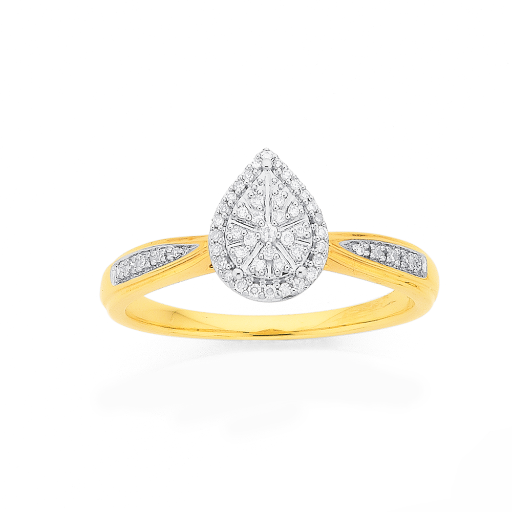 pear shaped diamond ring prouds