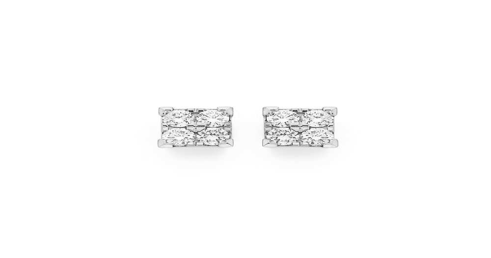 9ct Gold Diamond Stud Earrings | Prouds