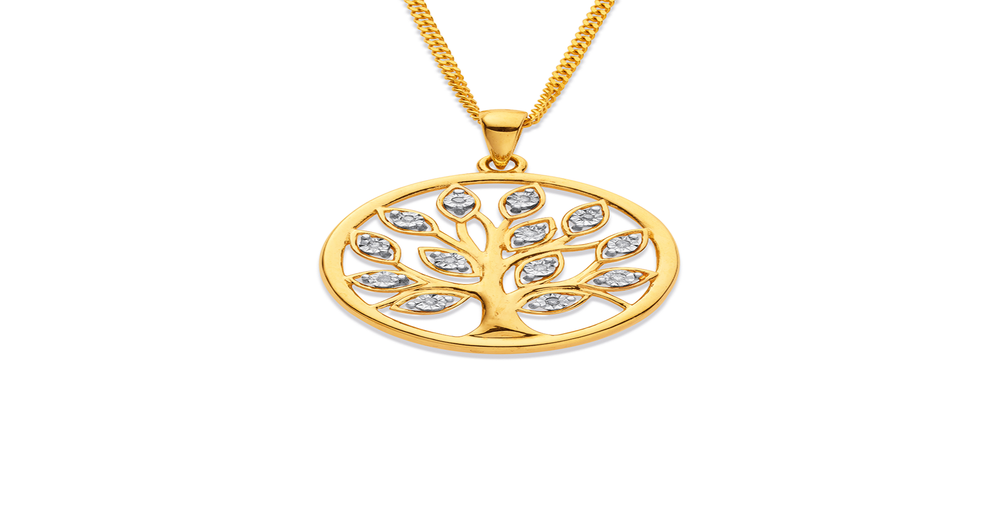 9ct Gold Diamond Tree Of Life Pendant | Prouds