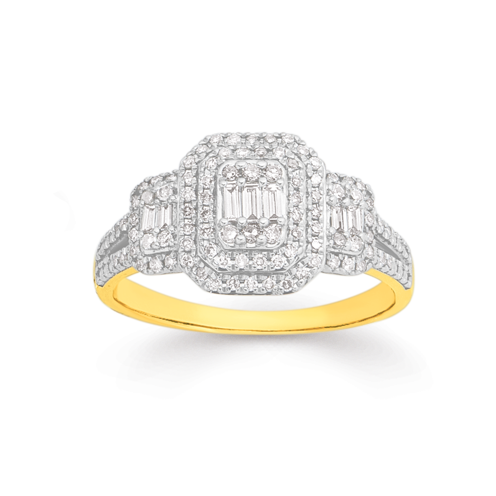 9ct Gold Diamond Trilogy Ring | Prouds