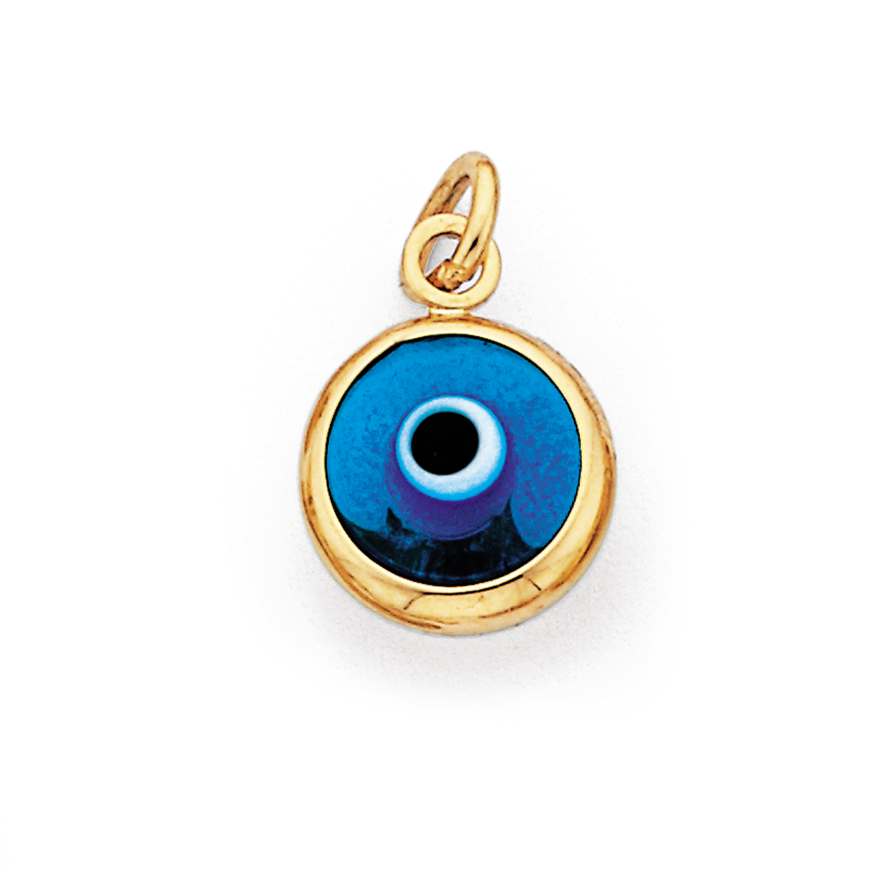 Golden Plating Chain with Big Evil Eye Pendant - Evil Eyes India