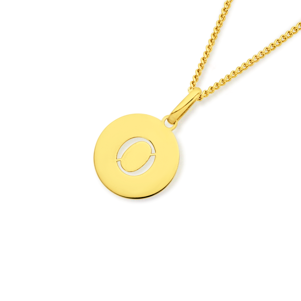 Gold initial sales pendant australia