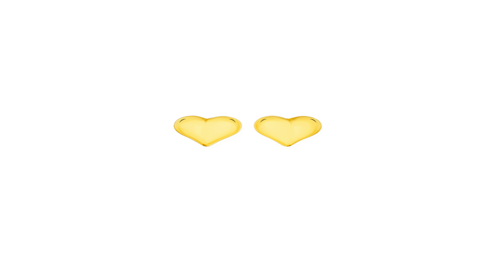 9ct Gold Mini Heart Stud Earrings | Prouds