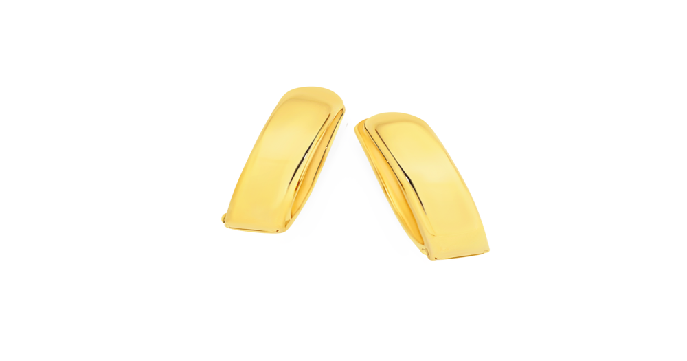 9ct Gold Polished Huggie Earrings | Prouds