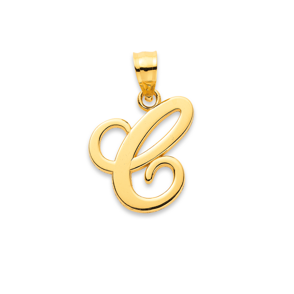 Letter c deals pendant gold