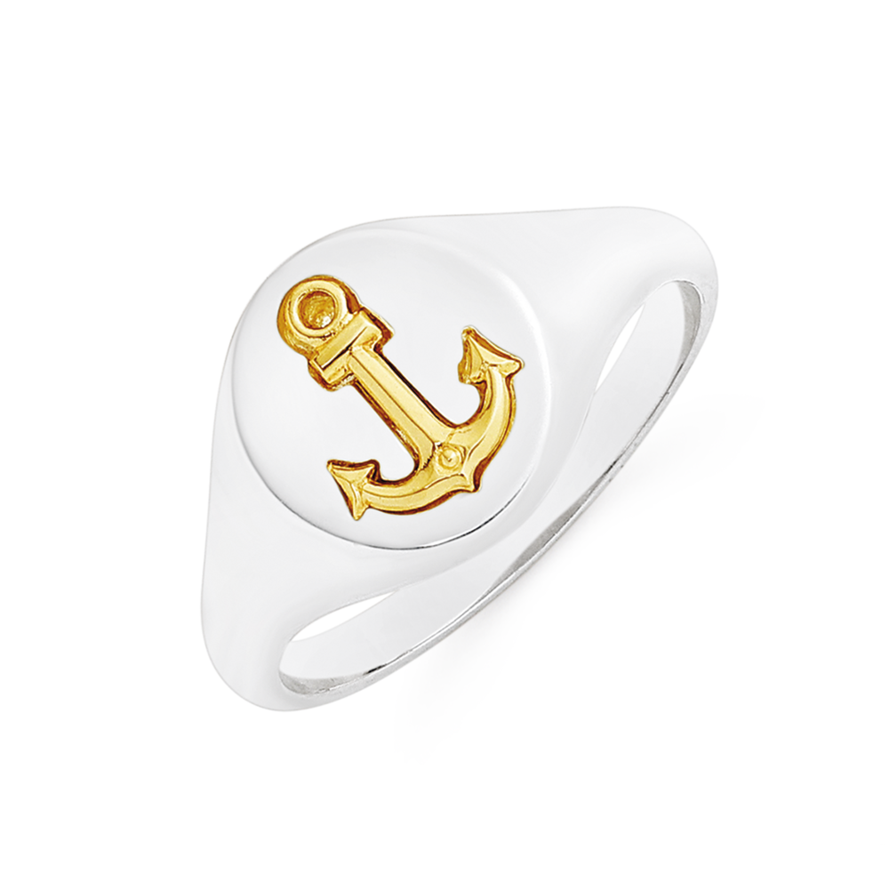 Gold signet clearance ring prouds