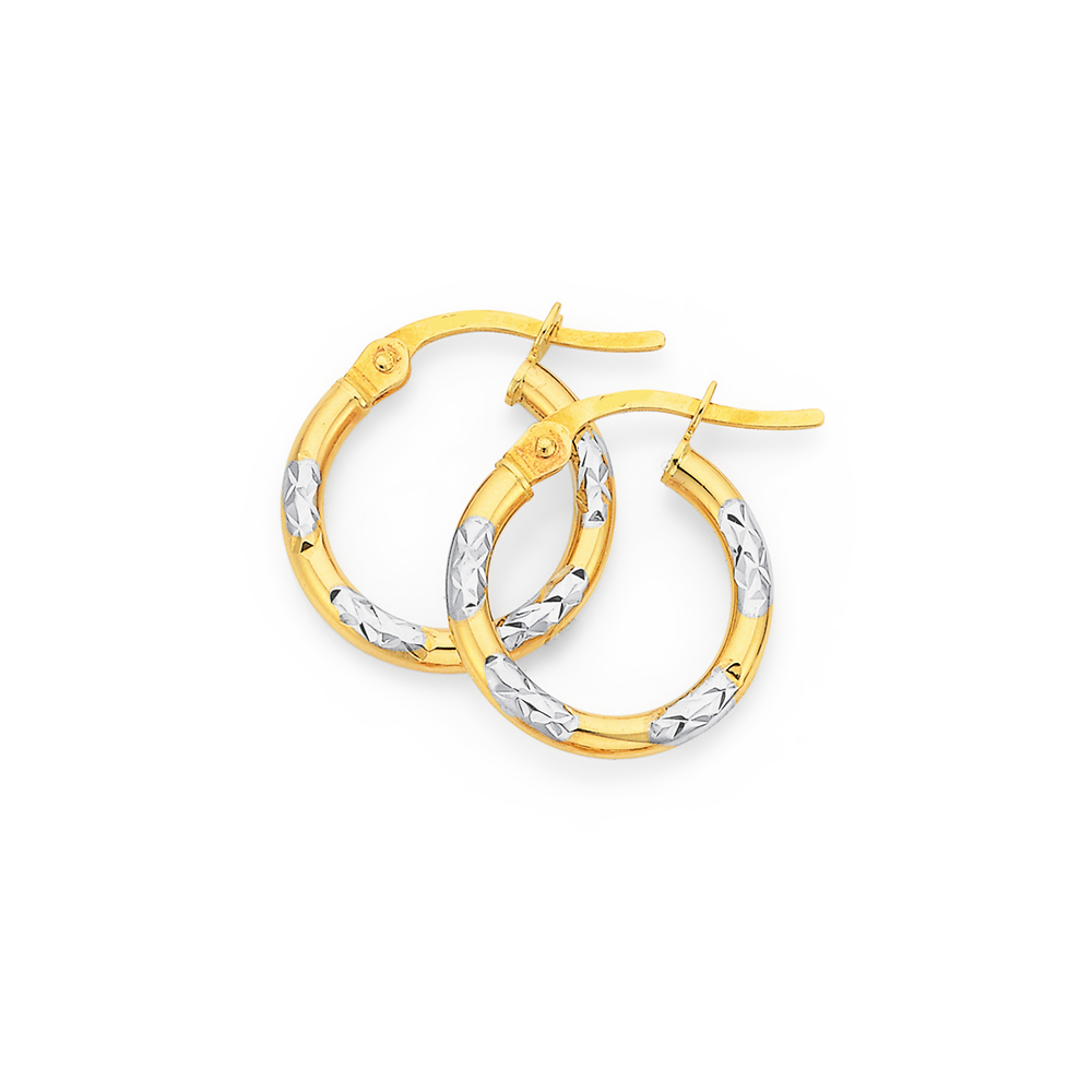 2 colour deals gold hoop earrings