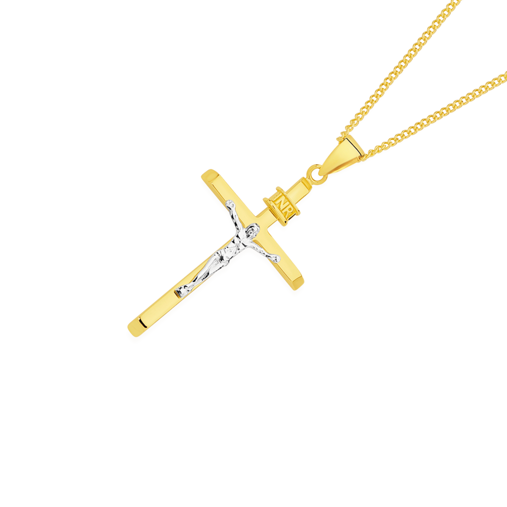 Two tone deals crucifix