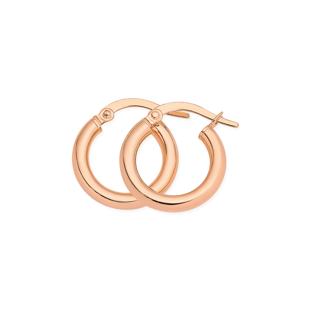 Diamond Helix Single Stud Earring in 10k Rose Gold | Medley Jewellery