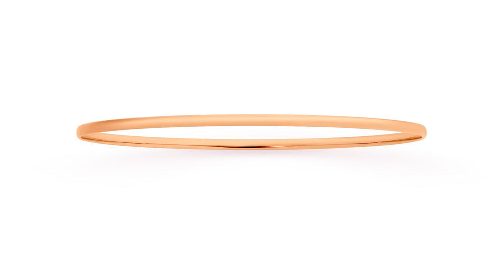 9ct Rose Gold 65mm Solid Comfort Bangle | Prouds
