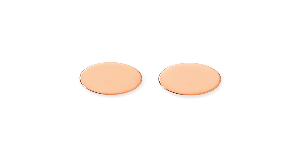 9ct Rose Gold Disc Stud Earrings | Prouds