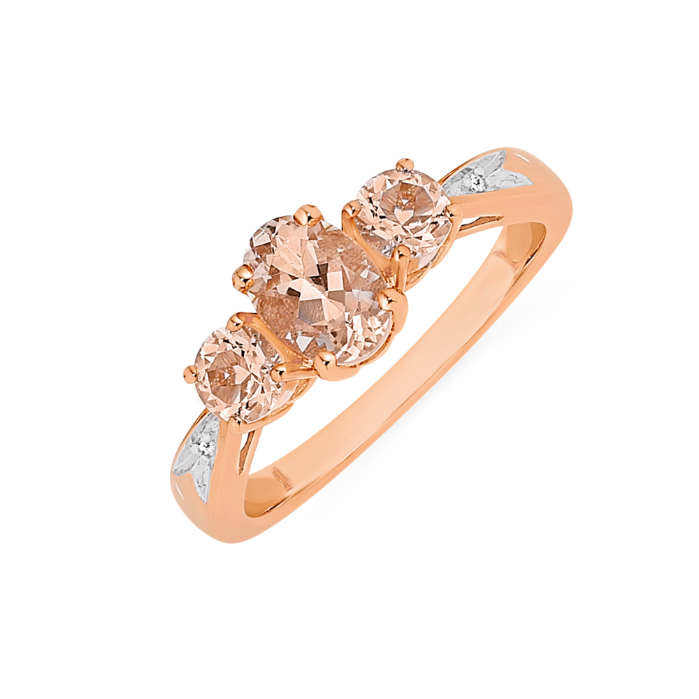 Gold store morganite rings