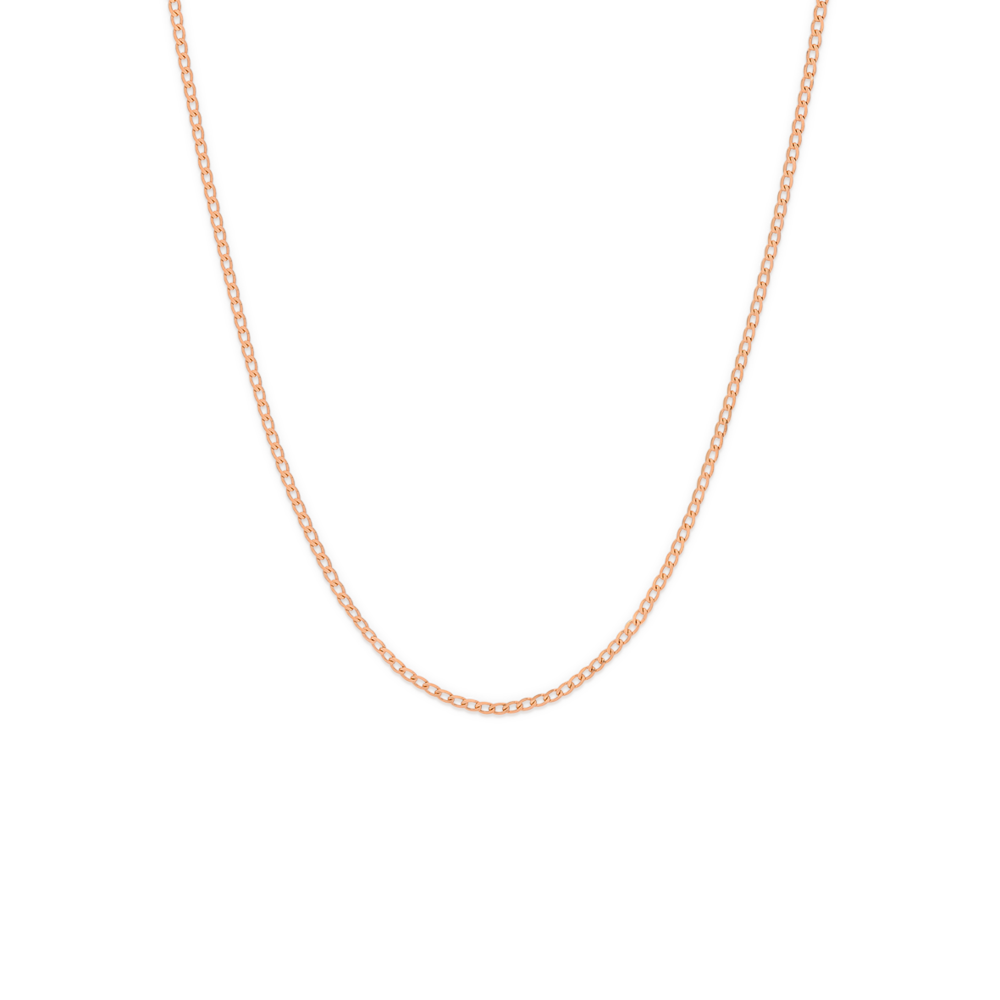 14k Rose Gold Over Solid 925 Sterling Silver Paperclip Heart Link Chain  Necklace