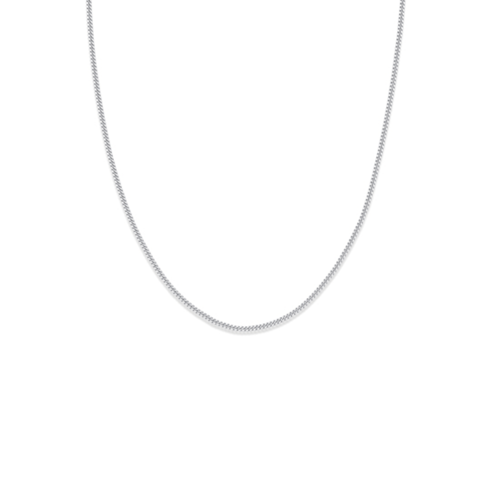 White gold chain with shop pendant